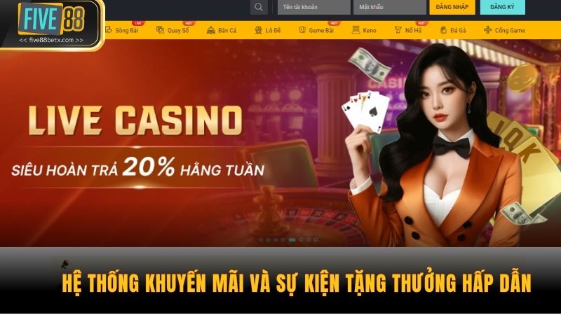Hệ thống khuyến mãi và sự kiện tặng thưởng hấp dẫn